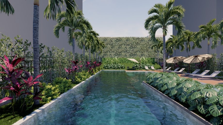 Complexo de piscinas (perspectiva)
