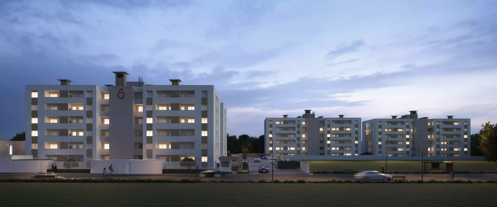 Fachada noturna