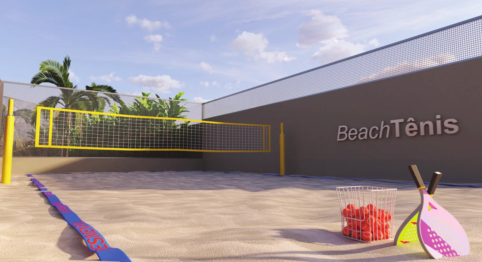 Quadra de beach tennis
