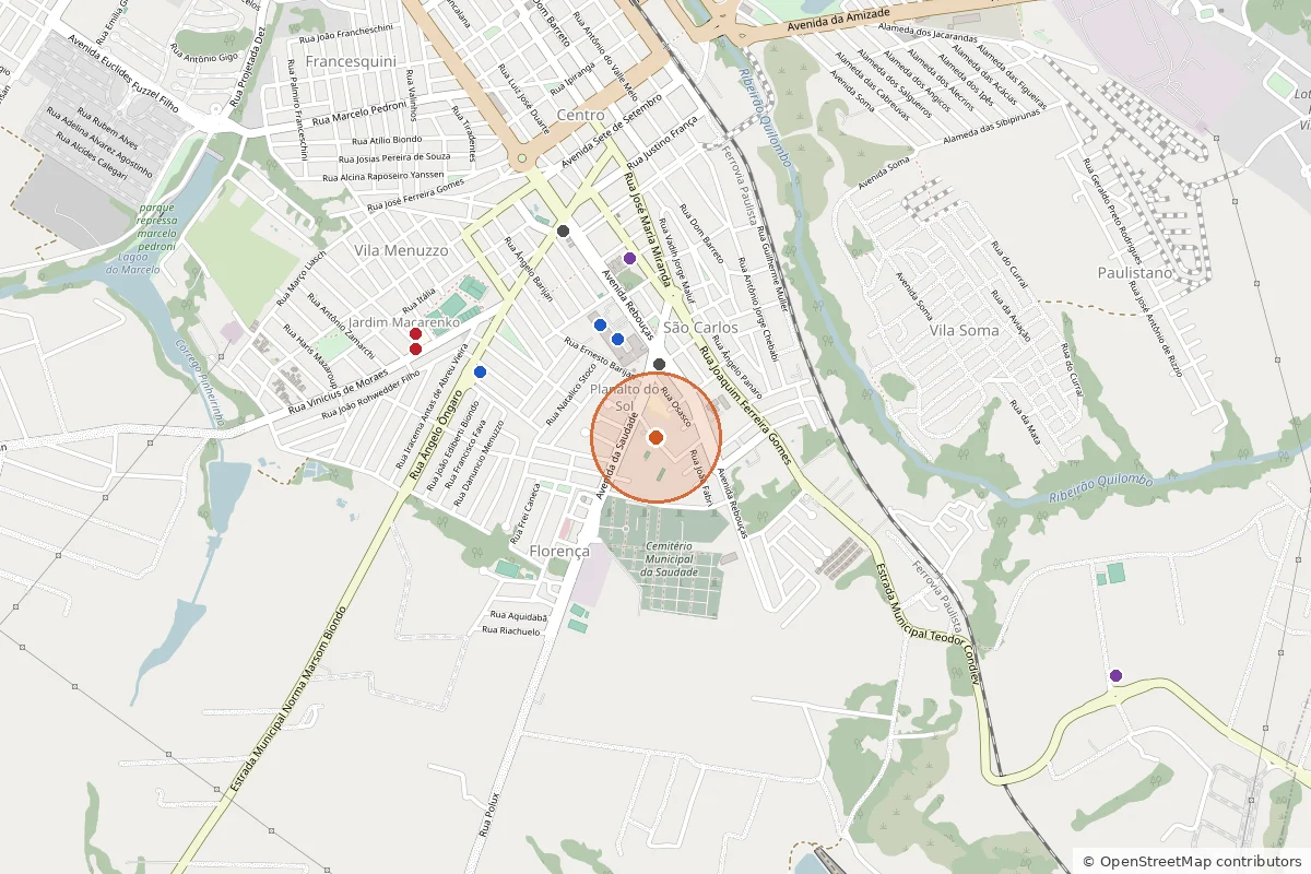 Mapa: Rua Saturnino Messias, Parque Emília — Sumaré/SP